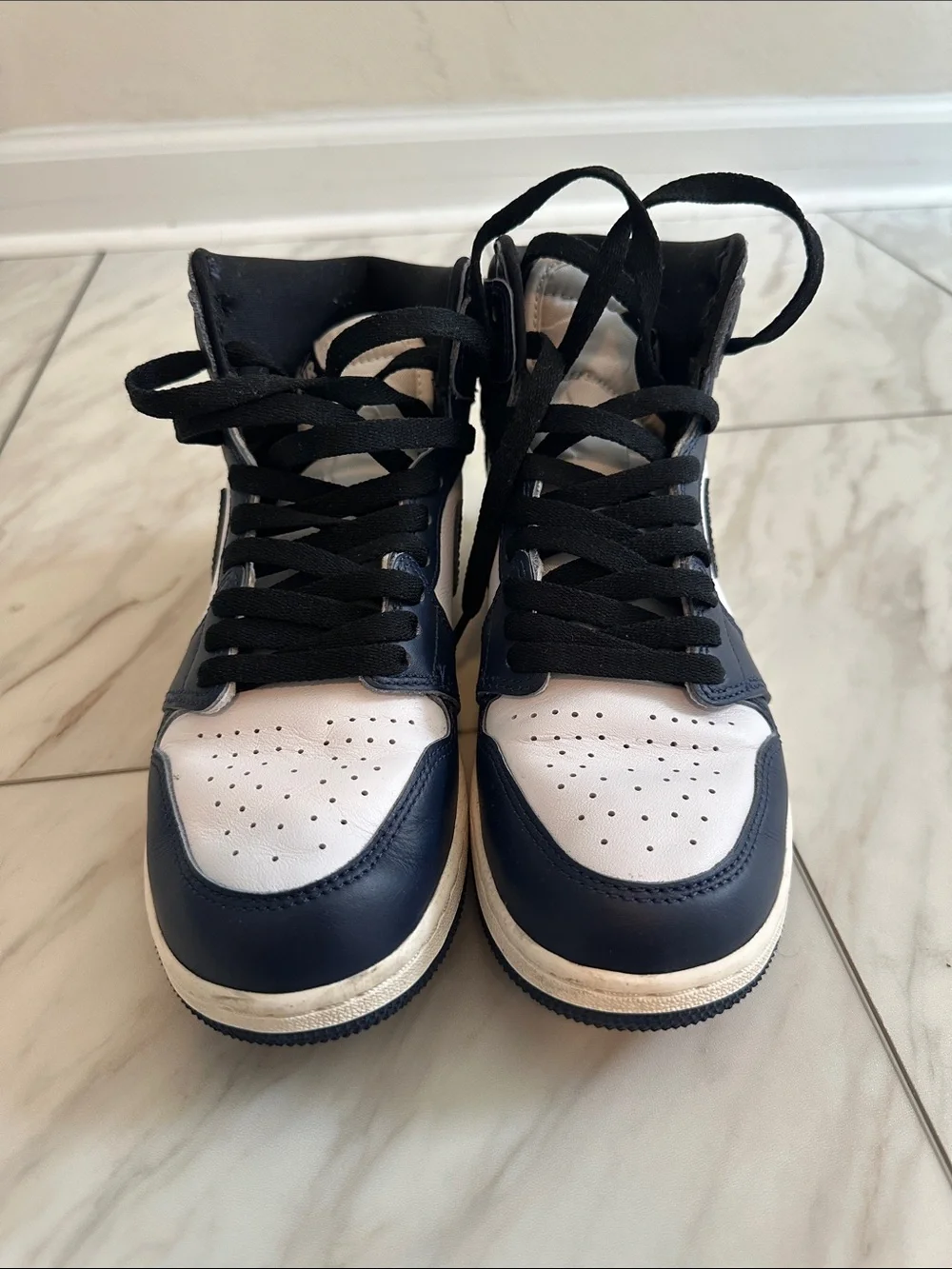 Nike Jordan Kids High-Top Sneakers in Navy, Black & White